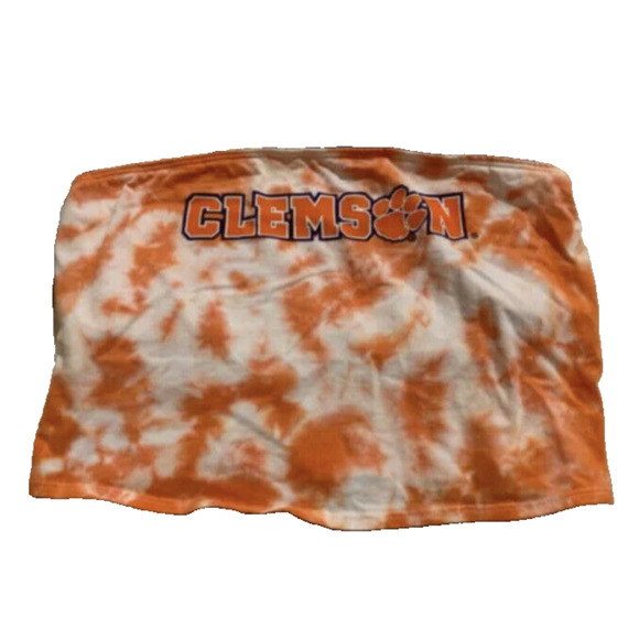 VS PINK Collegiate Collection Clemson University Tube Top Bandeau bra tie dye - Picture 1 of 9